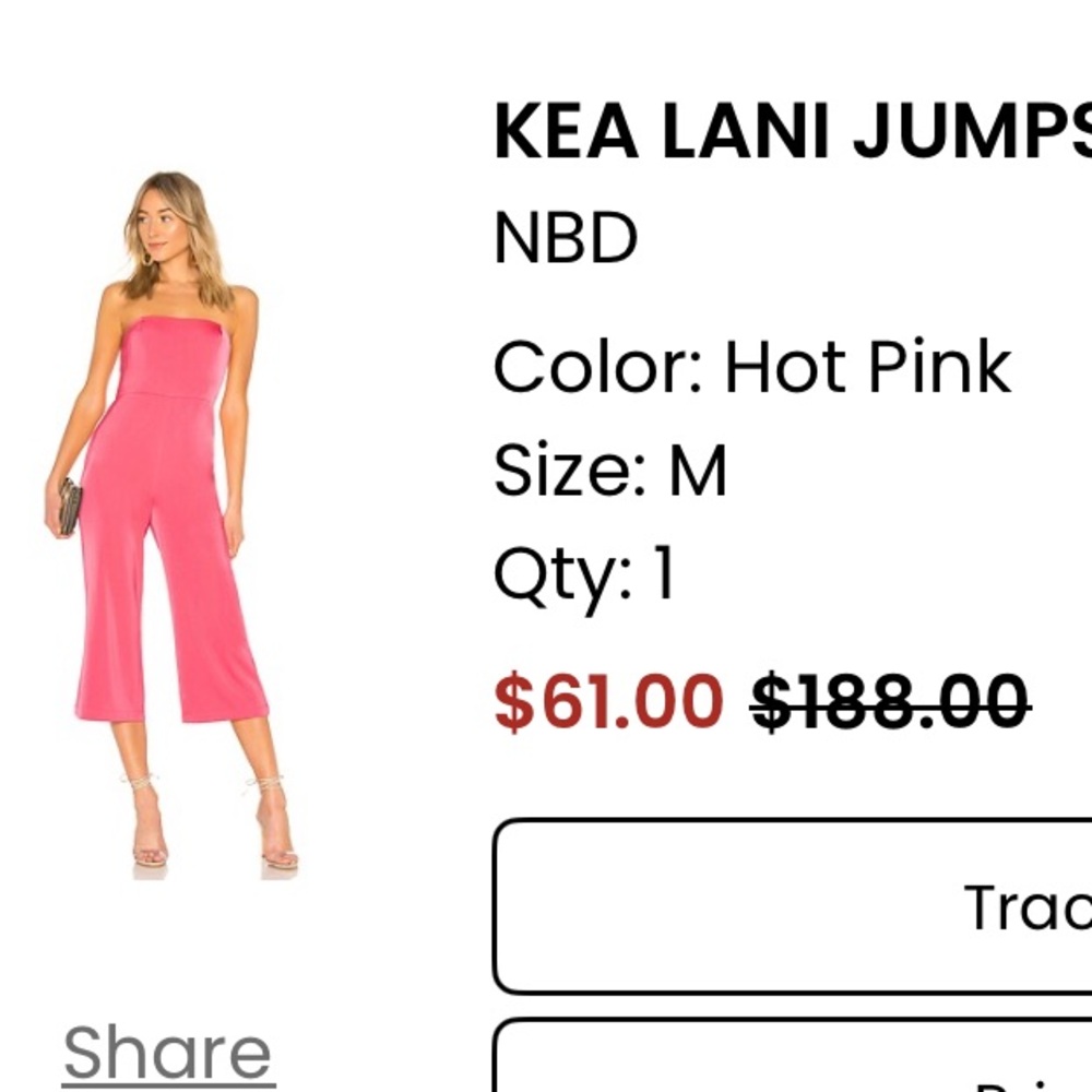 NBD Vibrant Pink Kea Lani Jumpsuit